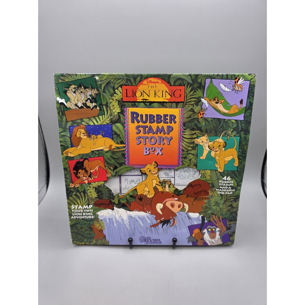 Disney The Lion King Rubber Stamp Story Box Rubber Stampede 46 Stamp Set